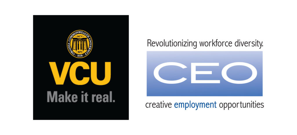 Virginia Commonwealth University and Creative Employment Opportunities logos