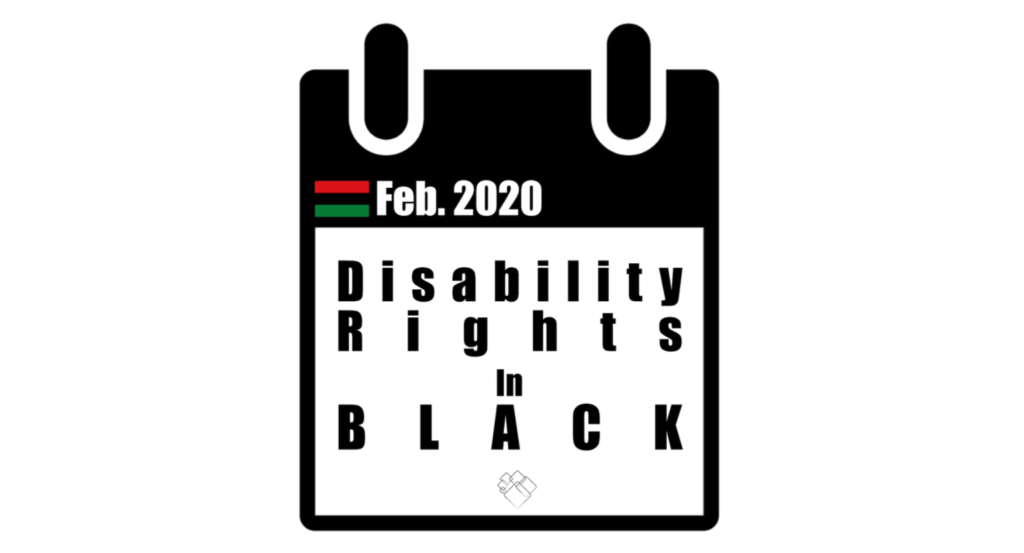 Image of a calendar with Disability Rights in Black written.